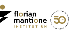 Logo pour les 50 ans du Florian Mantione Institut RH - Premier réseau de consultant en recrutement en France